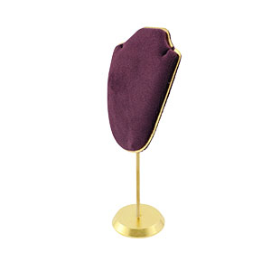 Espositore per bigiotteria busto per collane viola scuro-oro