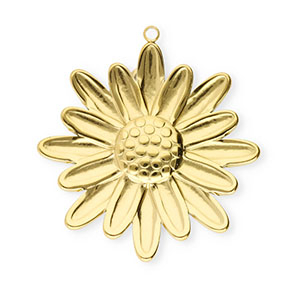 Ciondoli in acciaio inossidabile fiore oro