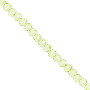 Perline sfaccettate 4x3mm rondella verde chiaro