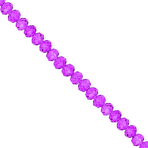 Perline sfaccettate 4x3mm rondella viola uva