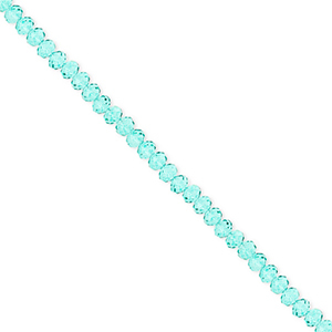 Perline sfaccettate 3x2mm rondella verde turchese