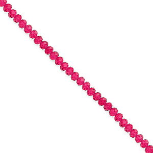 Perline sfaccettate 3x2mm rondella rosa ciliegia&nbsp;