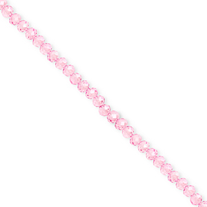 Perline sfaccettate 3x2mm rondella rosa chiaro