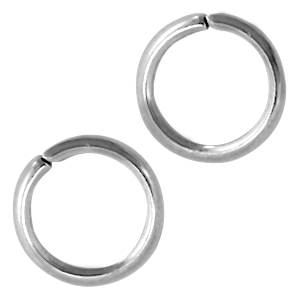Componenti in acciaio inossidabile anellino apribile 8mm argento 