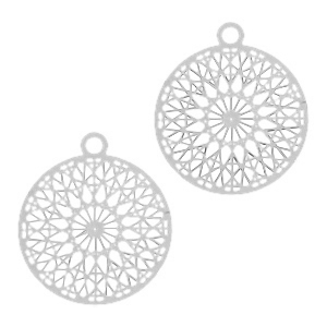 Pendenti in stile boh&eacute;mien 13mm con anellino argento