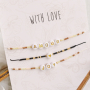 Braccialetti di tendenza in filo coda di topo con perline Miyuki e alfabeto
