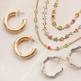 Idee creative per catene a rol&ograve; con Crystal Glass e orecchini in ottone