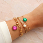 Bracciali e orecchini coordinati con cabochon