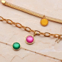 Bracciali e orecchini coordinati con cabochon