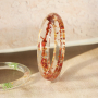 Bracciali con fiori secchi e fermagli per capelli abbinati