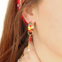 Idee creative con gli orecchini a cerchio in metallo TQ in ottone con fiori  