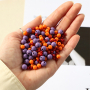 Collane colorate con perline in acrilico DQ rotonde