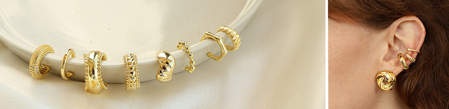 Nuove orecchini ear cuff in acciaio inox Nuove orecchini ear cuff in acciaio inox
